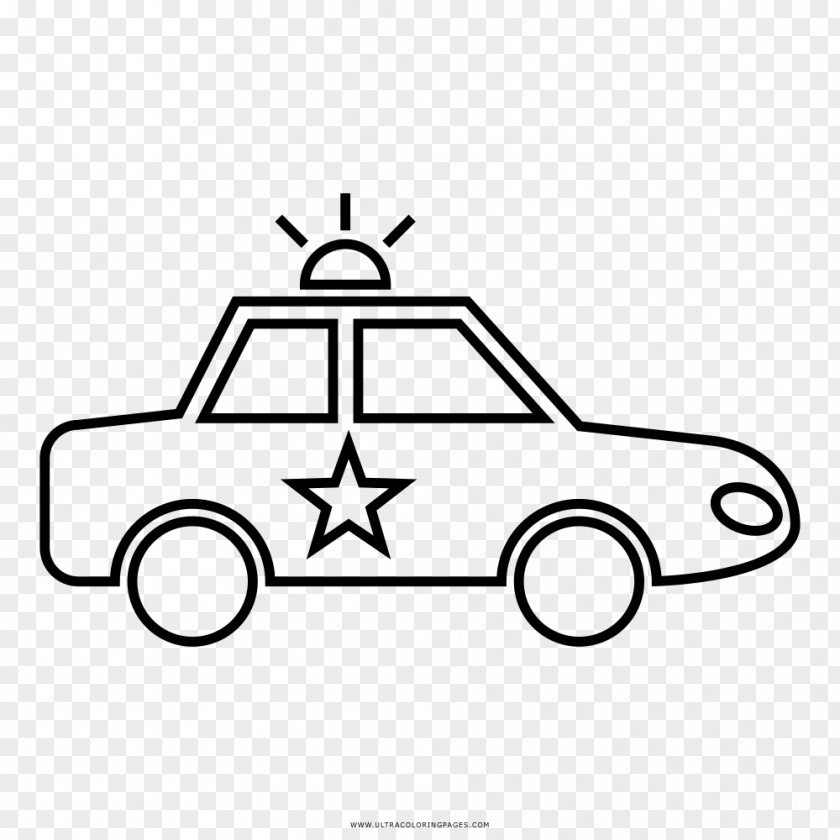 Car Police Drawing Coloring Book PNG