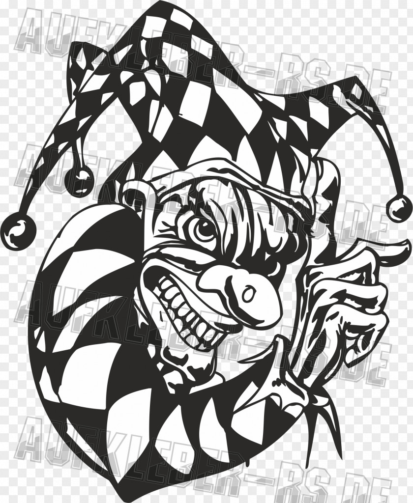 Joker Decal Sticker Evil Clown PNG