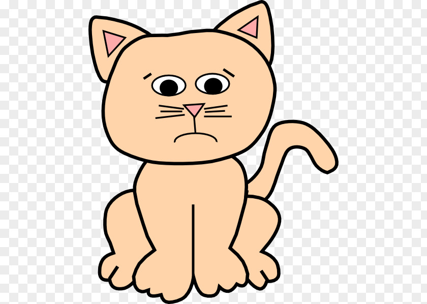 Scared Cartoon Cat Drawings Kitten Clip Art Openclipart Vector Graphics PNG