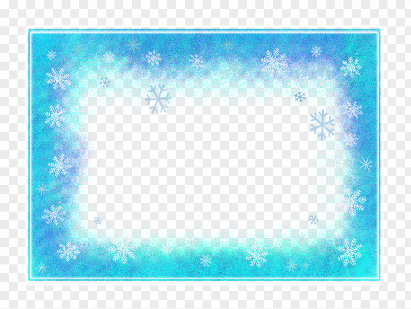 Teal Frame Elsa Picture Frames Snowflake Winter PNG