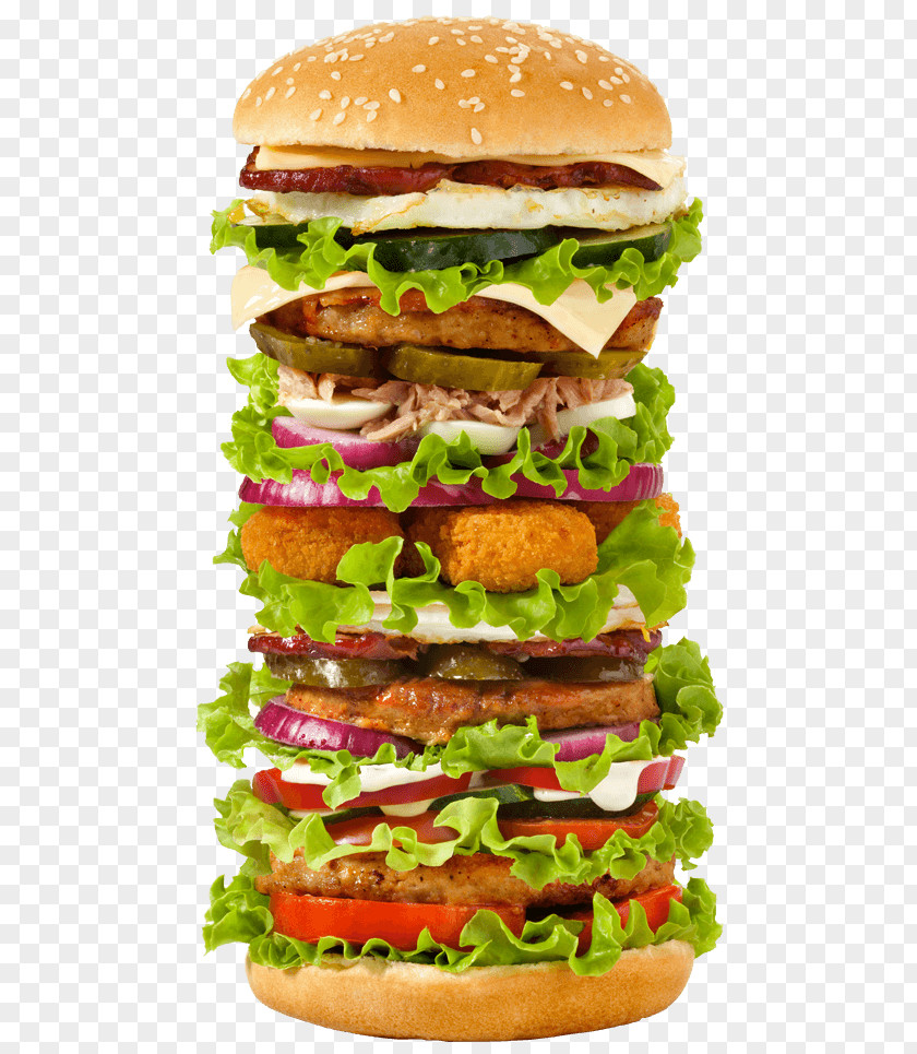 Big Burger Cheeseburger Hamburger Whopper Fast Food Ham And Cheese Sandwich PNG