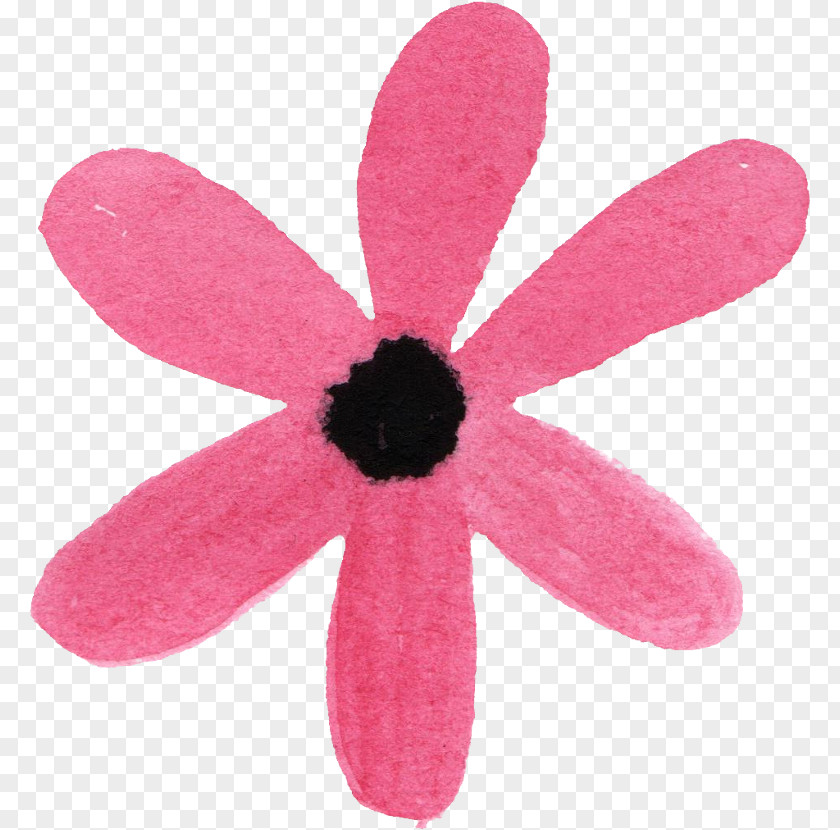 Flower Watercolour Petal Magenta PNG