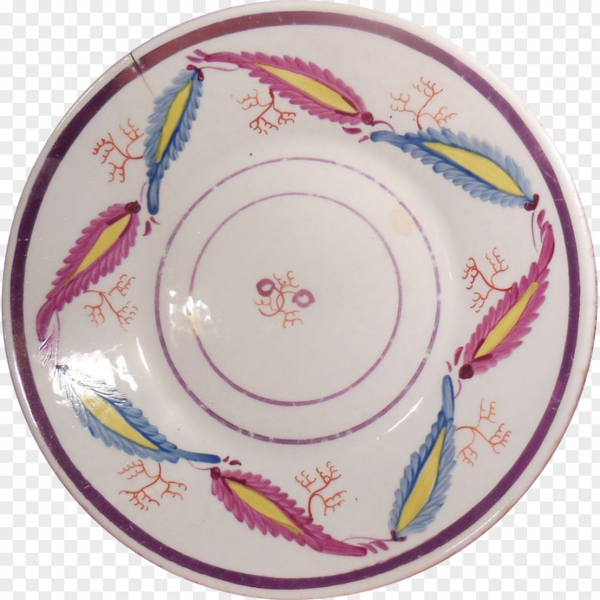 Hand Painted Candy Plate Porcelain Saucer Transferware Bowl PNG