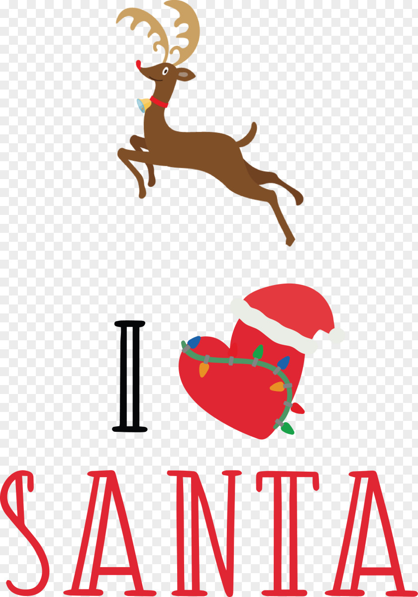 I Love Santa Christmas PNG