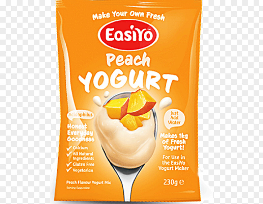 Peach Yogurt Yoghurt Milk Greek Cuisine Vanilla Custard PNG