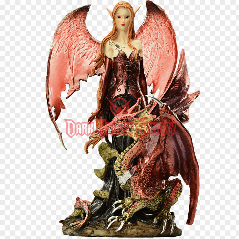 Fairy Statue Figurine Elf Dragon PNG