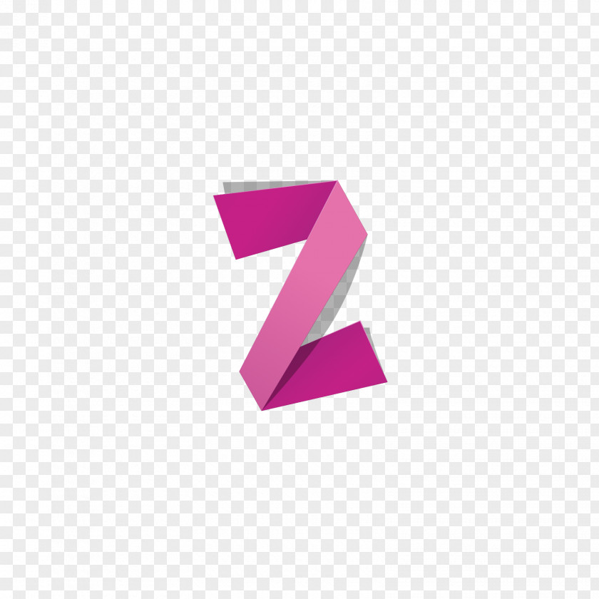 Red Origami Letter Z Paper PNG