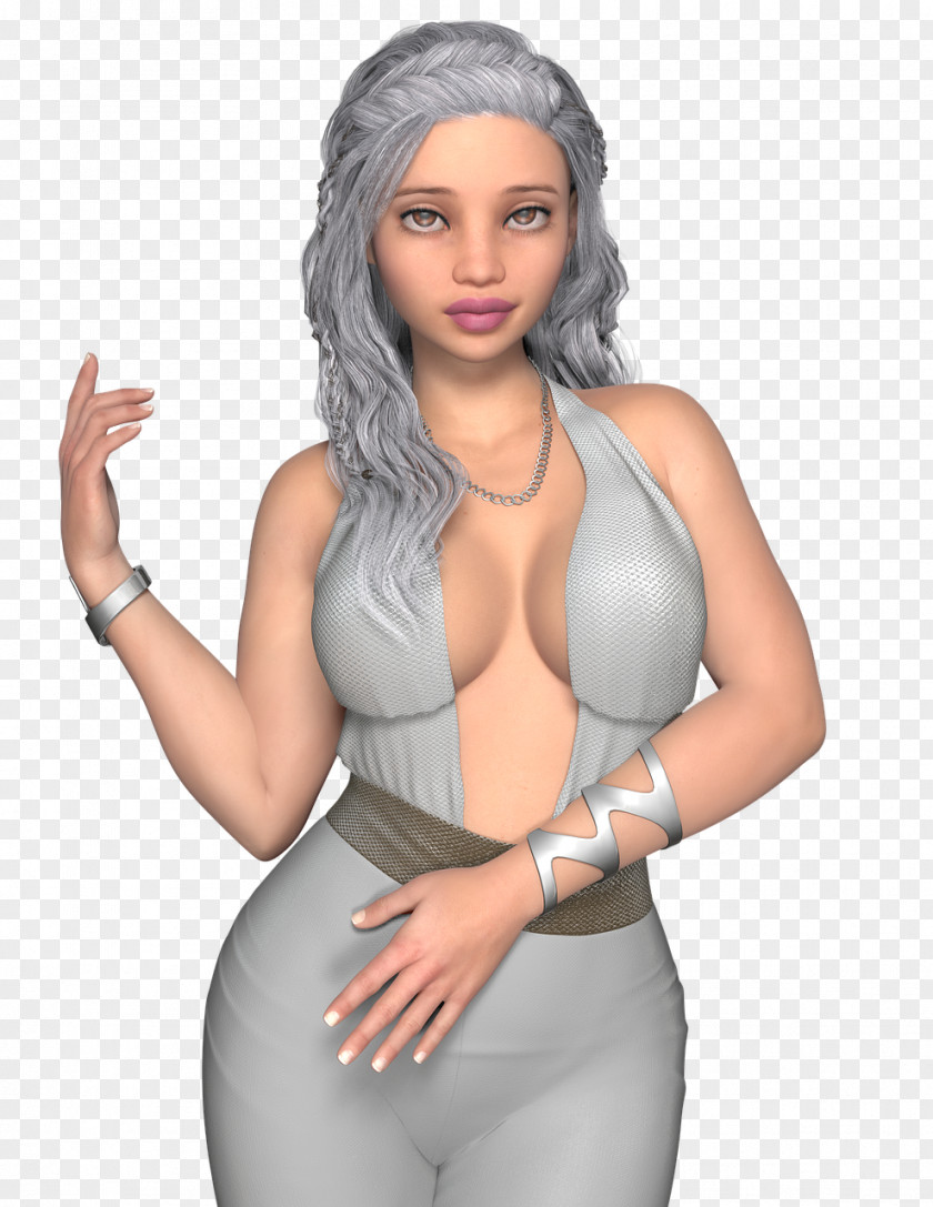 Silver Woman PNG