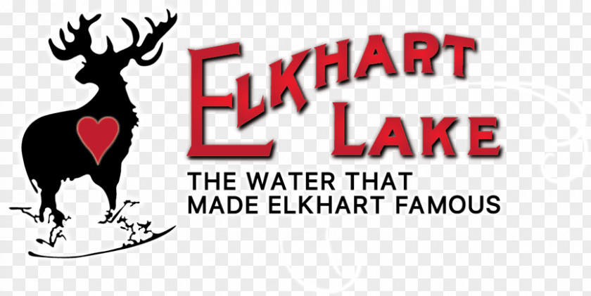 Indian Canoe Building Reindeer Logo Elkhart Lake Brand Font PNG