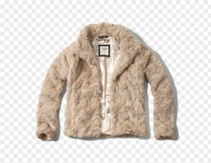 Jacket Hoodie Fake Fur Abercrombie & Fitch Coat PNG