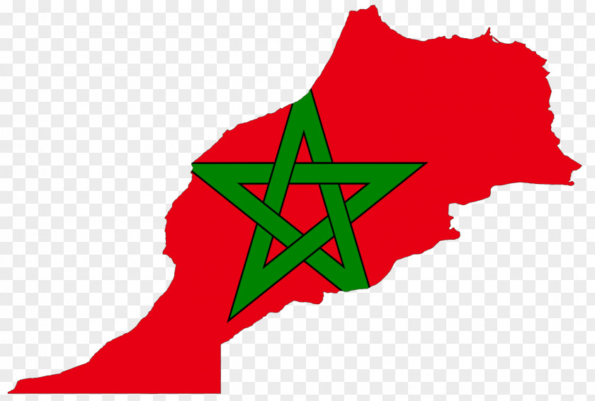Map Flag Of Morocco French Protectorate In PNG