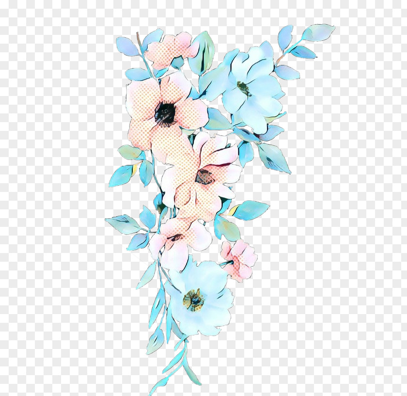 Moth Orchid Magnolia Blue Watercolor Flowers PNG