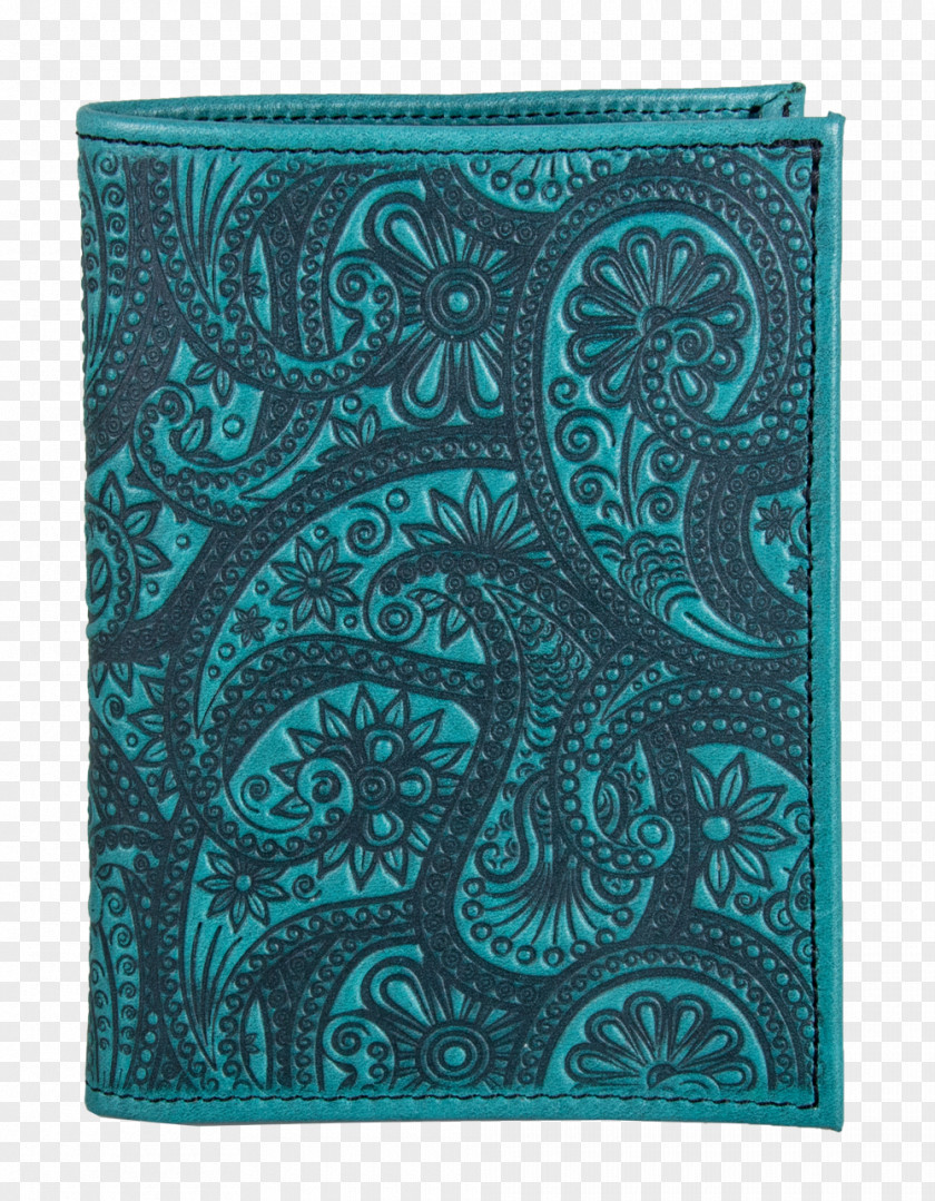 Paisley Leather Paper Wallet Pocket Business Cards PNG