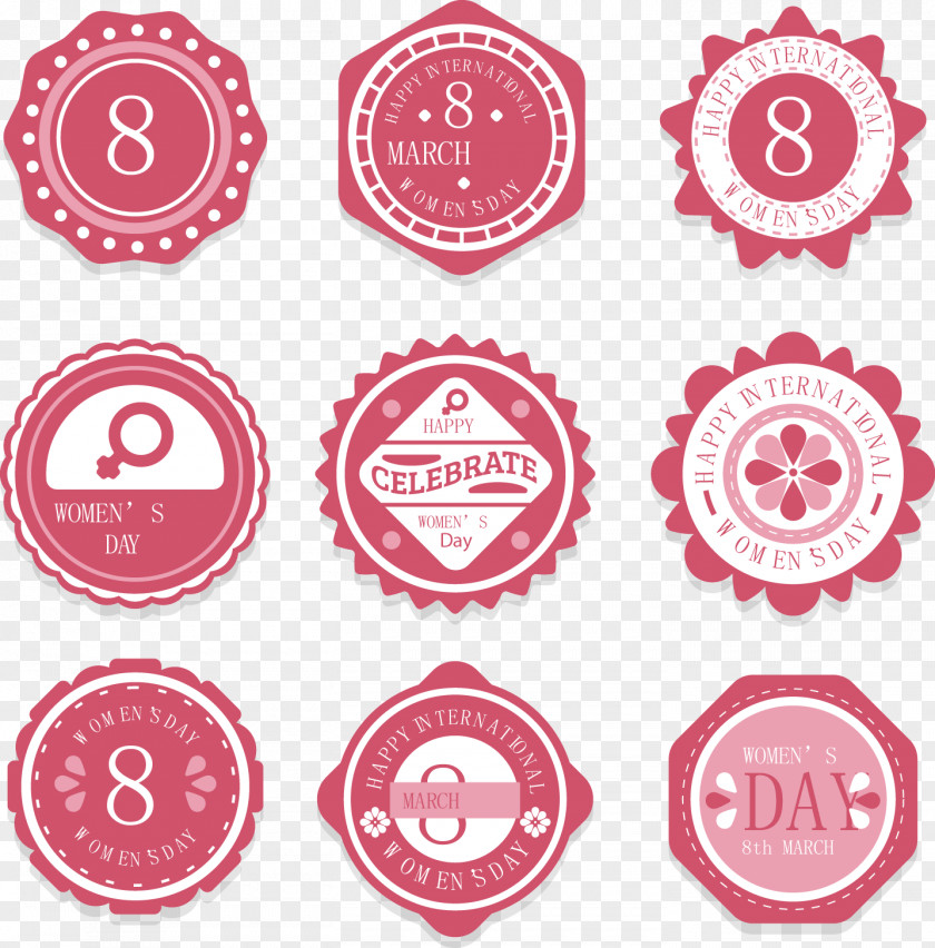 9 Round Women's Section Tag Vector Material Circle Icon PNG