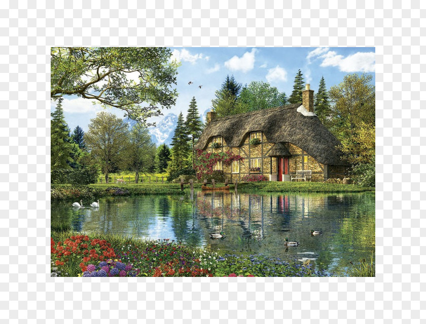 Lake Jigsaw Puzzles Educa Borràs Cottage PNG