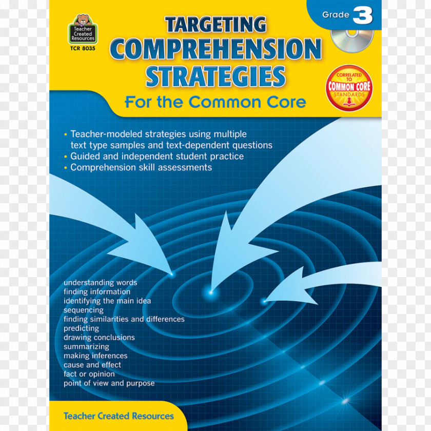 Student Targeting Comprehension Strategies For The Common Core, Grade 3 Reading Core State Standards Initiative PNG