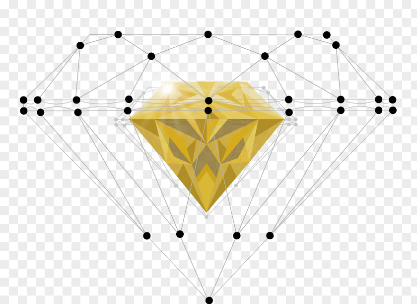 Vector Painted Yellow Diamond Jewellery Euclidean Art PNG