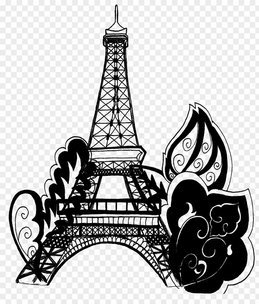 Eiffel Vector Tower Coloring Book Drawing Clip Art PNG