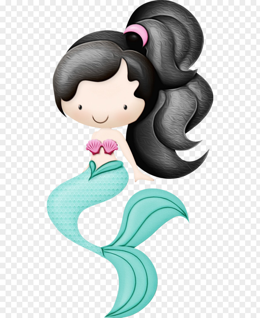 Plant Animation Mermaid Cartoon Woman Transparency Hair Coloring PNG