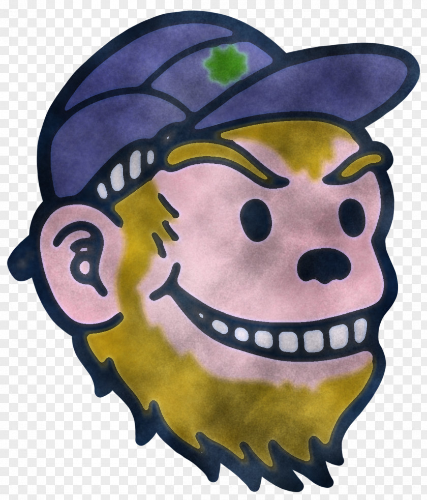 Cartoon Purple Yellow Headgear Cap PNG