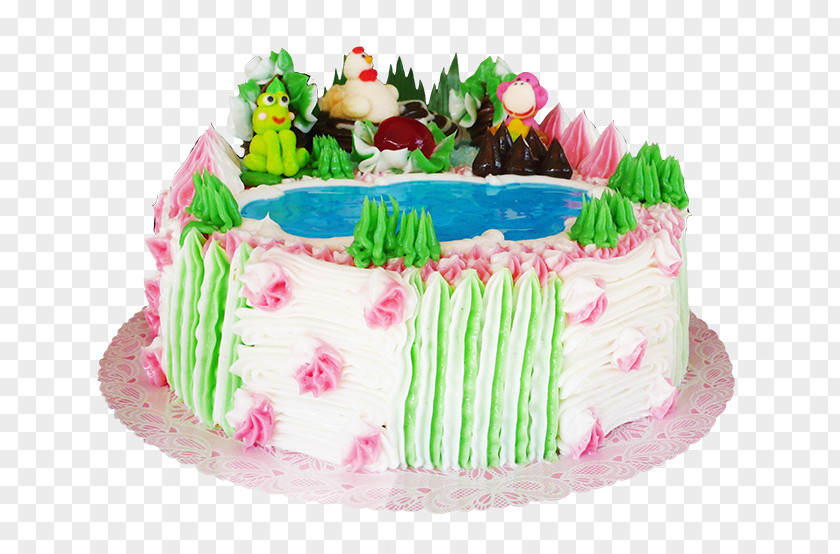 PINK CAKE Birthday Cake Sugar Frosting & Icing Torte Cream Pie PNG