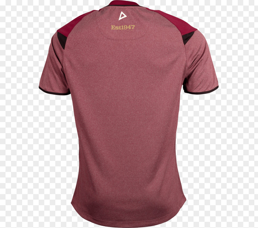 T-shirt Sleeve Maroon Neck PNG