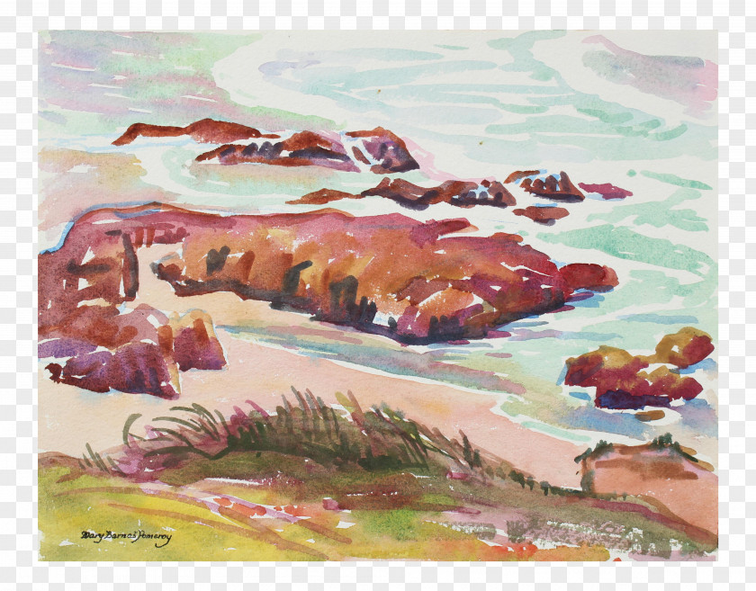 Painting Pacifica Watercolor Paper 20th Century PNG