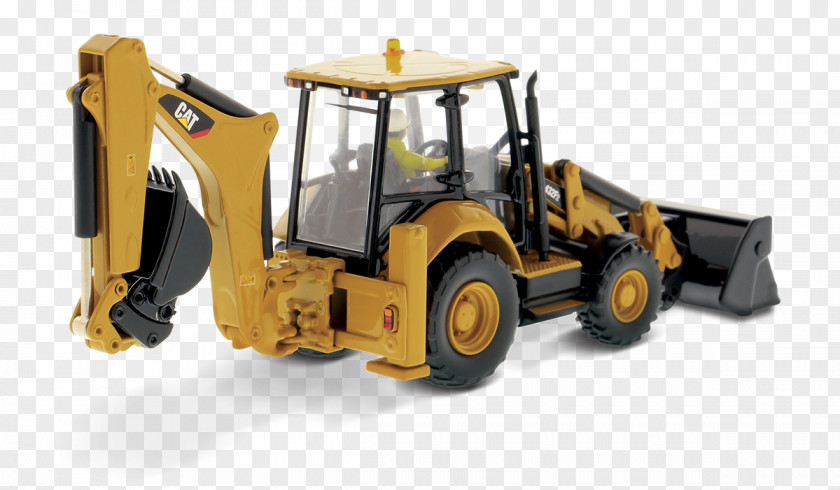 Tractor Caterpillar Inc. Backhoe Loader Die-cast Toy Machine PNG