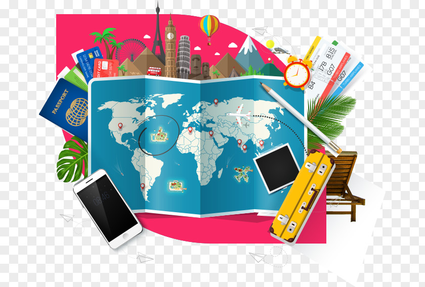 Travel World Stock Photography Website Map PNG