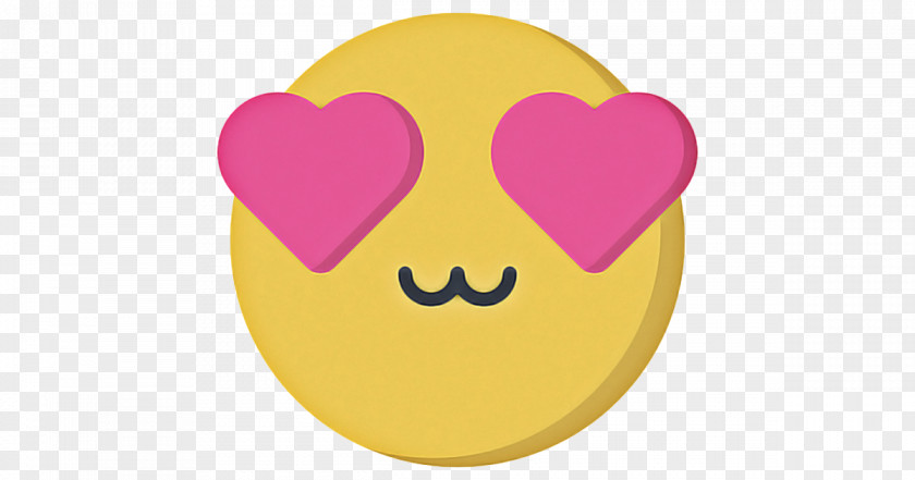 Cartoon Pink Love Heart Emoji PNG