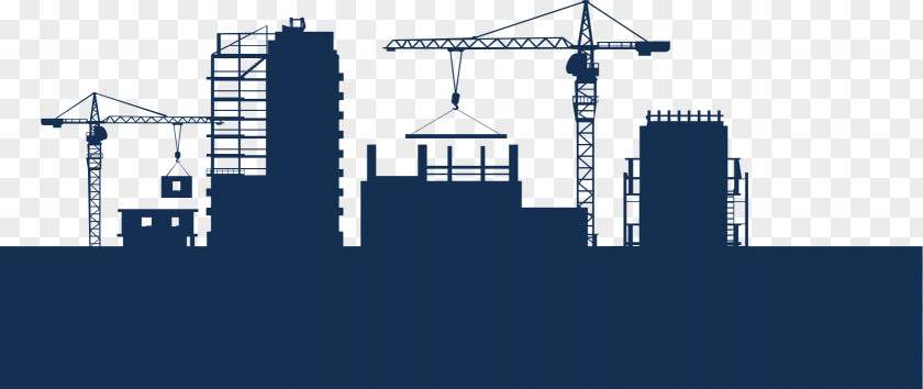 Crane Construction Building Vector Graphics Heavy Machinery PNG