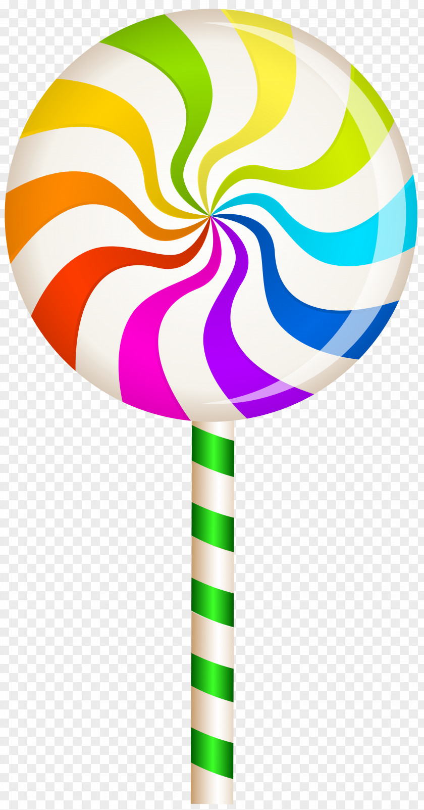 Multicolor Swirl Lollipop Clip Art Image Candy Confectionery PNG