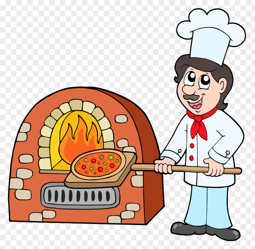 Pizza Chef Baking Oven PNG