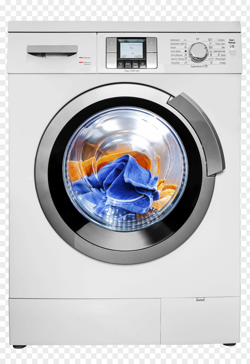Drum Washing Machine Clothes Dryer Home Appliance Efficient Energy Use PNG