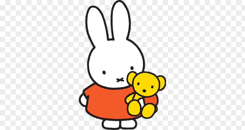 Miffy With Bear PNG Bear, white rabbit illustration clipart PNG