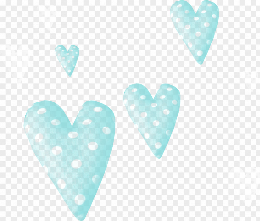 Blue Pattern Peach Heart Pillow Turquoise PNG
