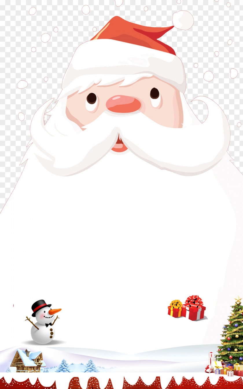 Christmas Santa Claus Background. Ornament Poster PNG
