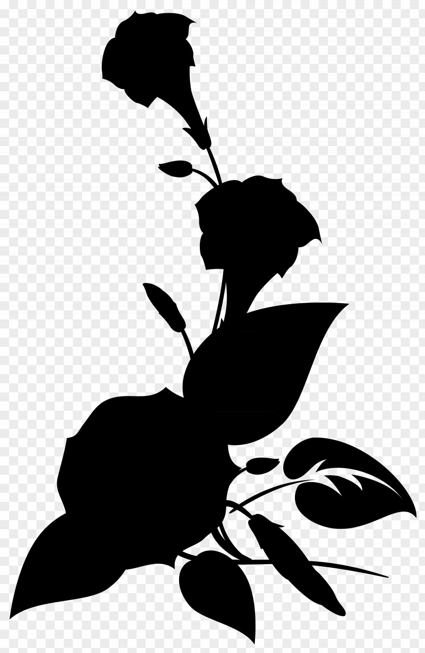 Clip Art Flower Leaf Plant Stem Silhouette PNG