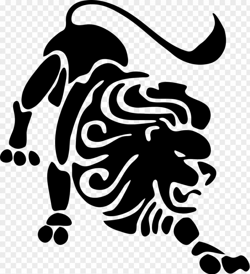Lion Leo Astrological Sign Silhouette Clip Art PNG