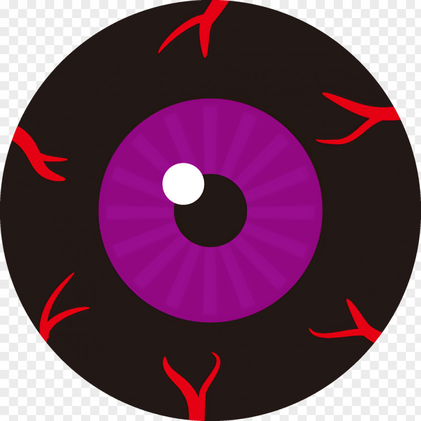 Symbol Gramophone Record Eyeballs Halloween PNG