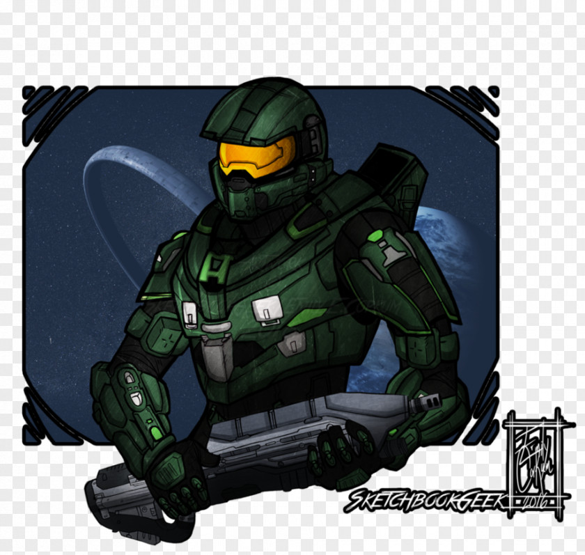 Chief Master Artist Halo Drawing PNG