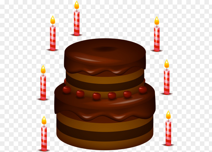 Chocolate Cake Birthday Icing Layer Clip Art PNG