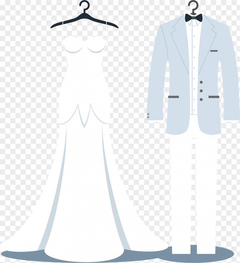 Wedding Dress Vector Tuxedo Suit PNG