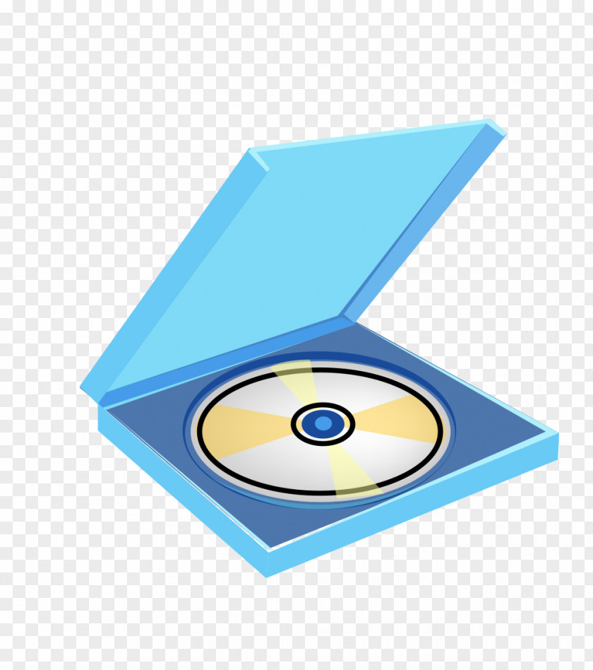 Blue CD Box Compact Disc Optical PNG