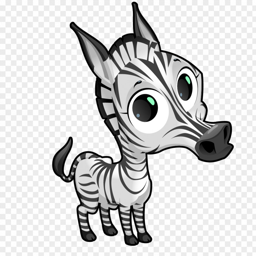 Cartoon Zebra Material Drawing Illustration PNG