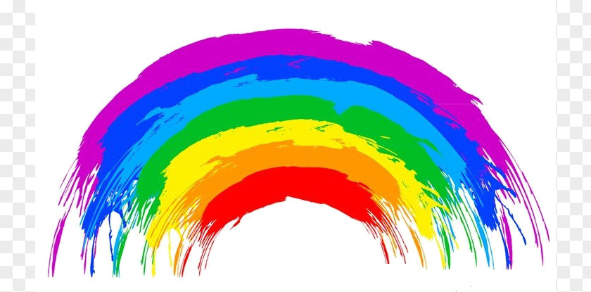 Rainbow Ink Color Clip Art PNG