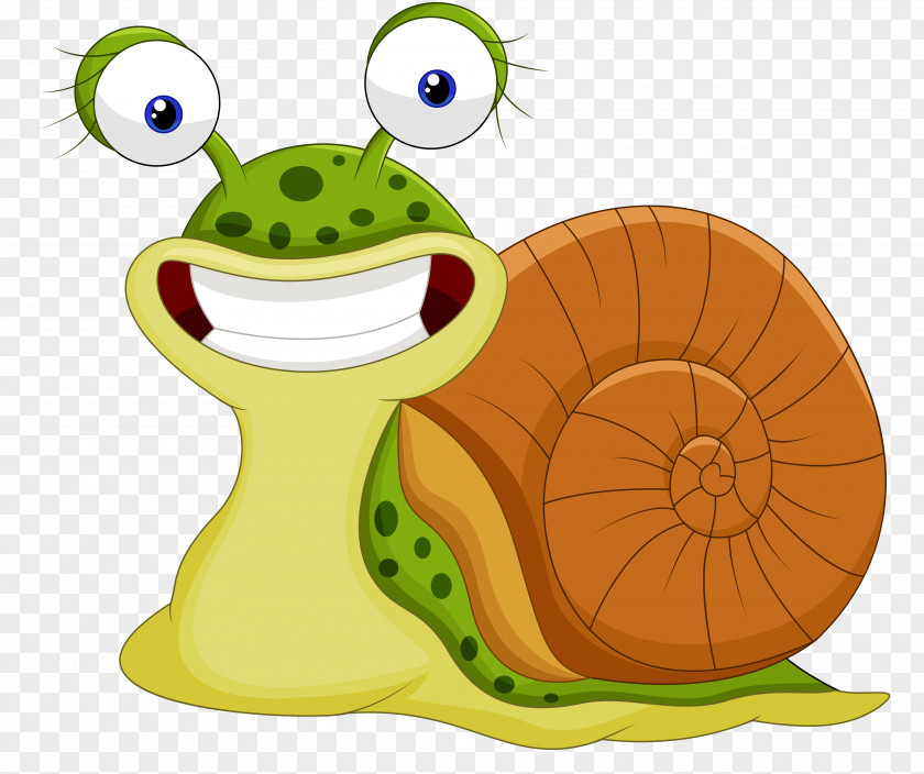 Smiling Cartoon Snail Royalty-free Illustration PNG