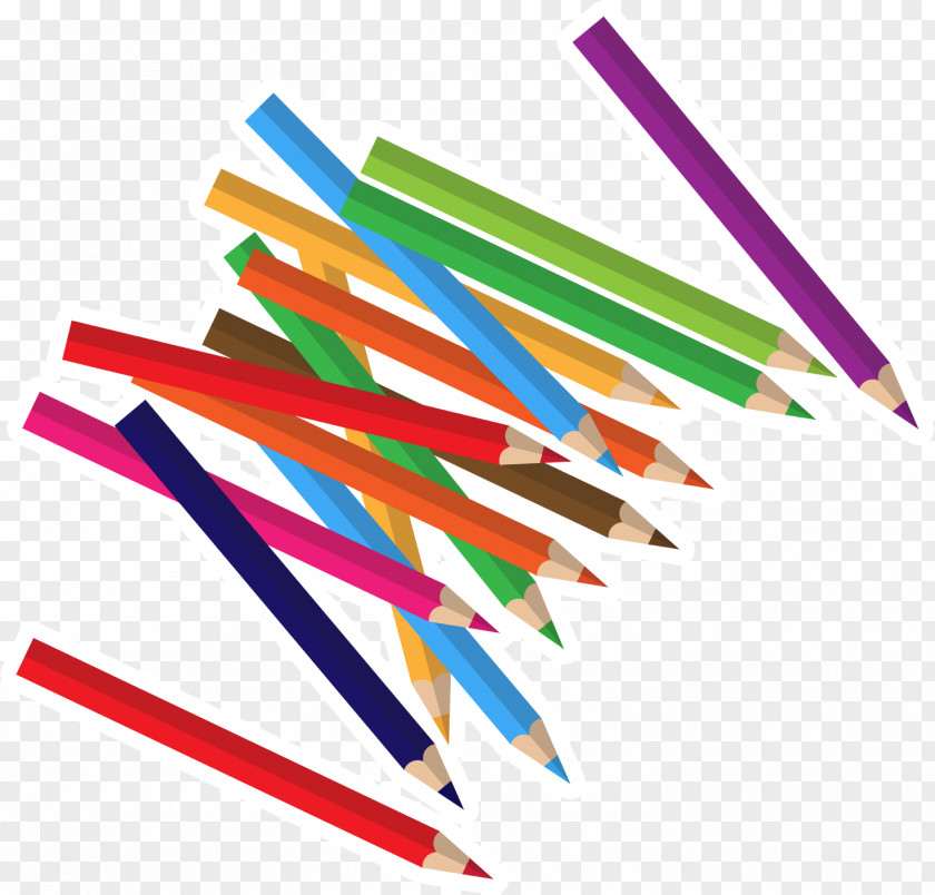 Cartoon Pencil Crayon Colored PNG