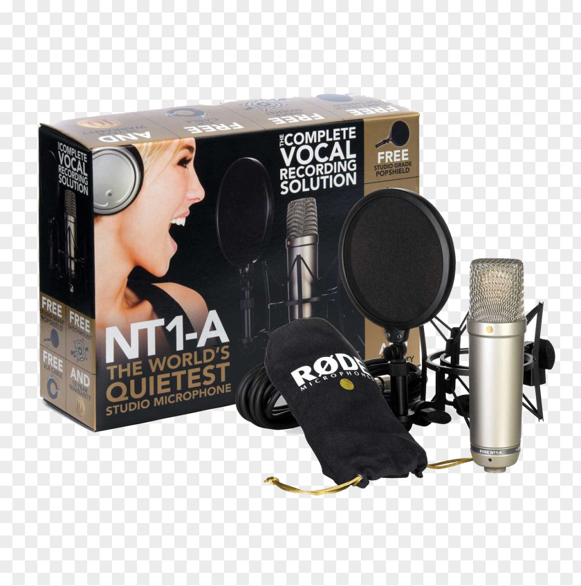 Microphone Røde Microphones RØDE NT1-A Condensatormicrofoon Recording Studio PNG