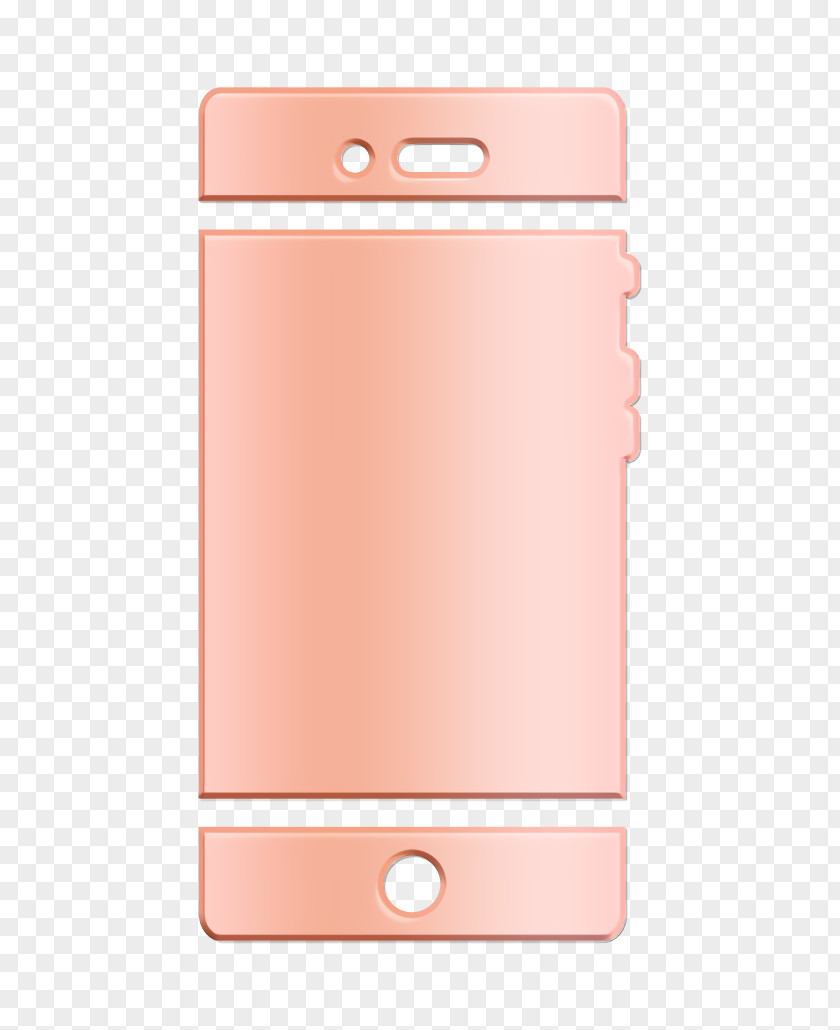 Peach Communication Device Cell Icon Handheld Iphone PNG